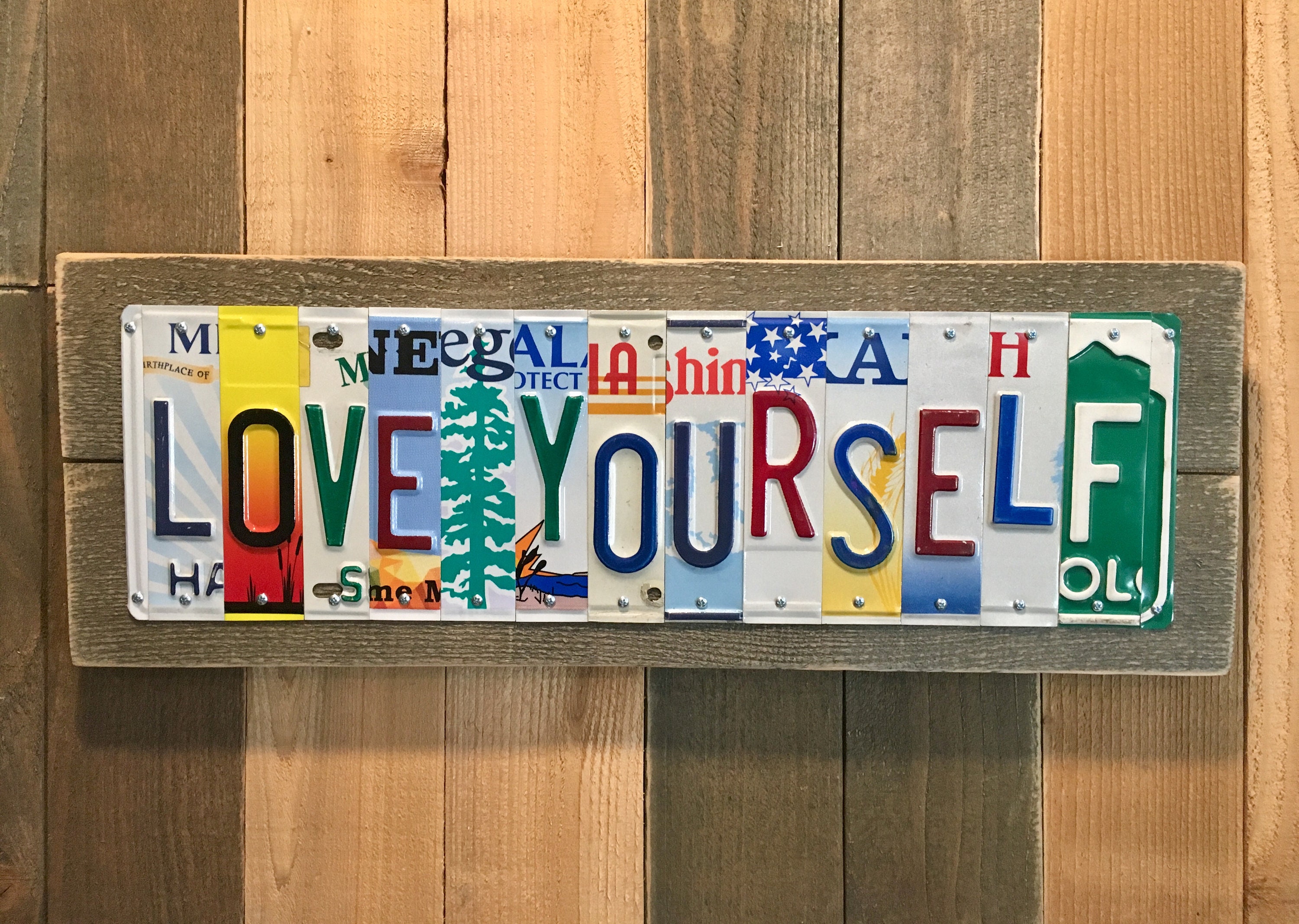 Personalized Last Name License Plate Sign / Custom Family Name Etsy