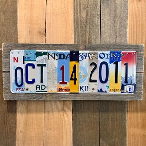 15 Year Anniversary Gifts for Husband | 15th Wedding Anniversary Gift for Him | 15th Anniversary Gifts for Men | Custom Date Sign image 1