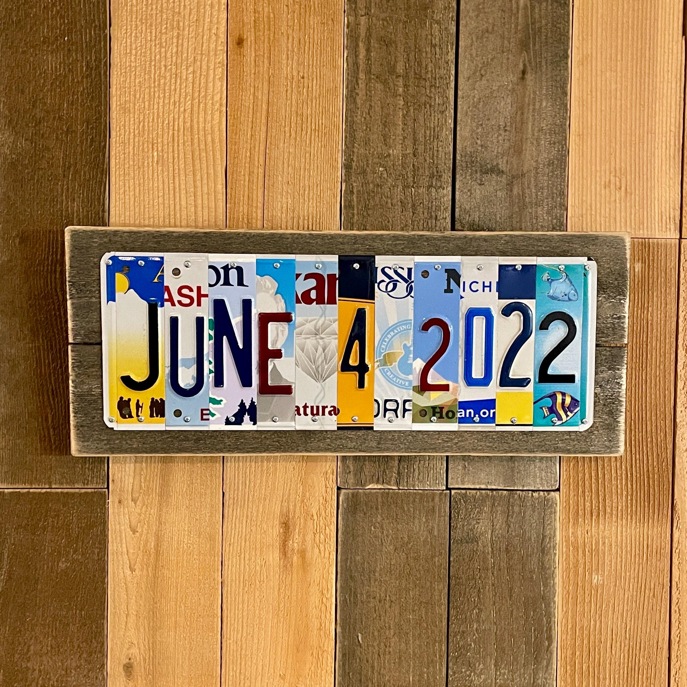 5th Anniversary License Plate Plaque
