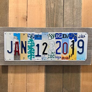 6th Anniversary Gift for Him | 6 Year Anniversary Gift for Husband or Wife | Custom Marriage Date Sign | Fast and Free Shipping