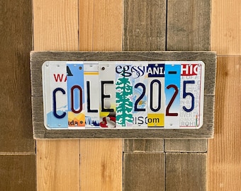Custom Graduate and Year College Name Sign | Custom License Plate Sign