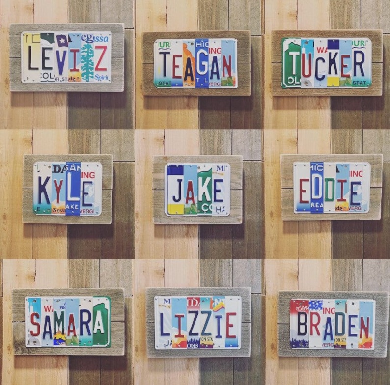 Custom License Plate Sign / Unique Birthday Gift for Guy or Etsy