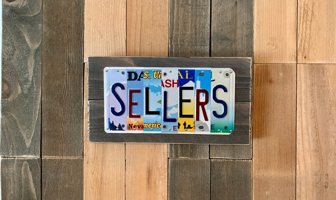 Custom Last Name License Plate Sign / Unique Housewarming Gift Idea