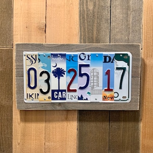 Personalized Date Gift / Anniversary Gift Idea / Anniversary Gift for Your Parents / Colorful Custom Present for New Couple