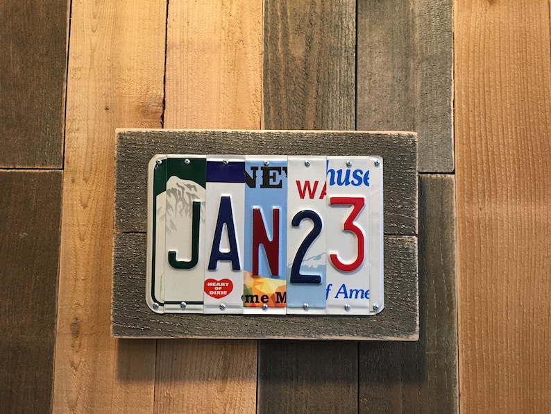 Personalized Repurposed License Plate Sign Custom Upcycled Etsy