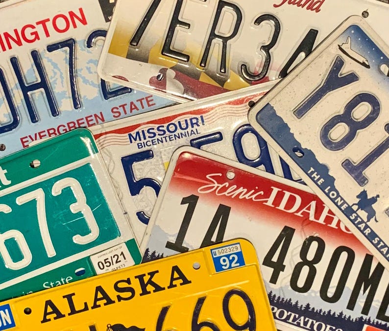 Anniversary Gift for Him | Custom License Plate Initials with Red Folded Heart | Personalized Long Distance Gift for Her Bild 13