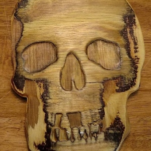 Wooden Skull Wall Decor