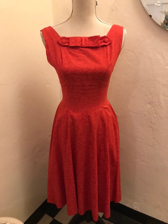 Adorable '50s cherry red dress