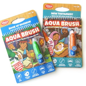 KangaToys Book of Mormon & New Testament Aqua Brush Activity Books