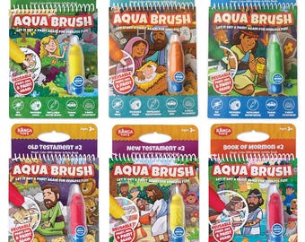 Aqua Brush Scripture Books: Christian Water Painting Activity