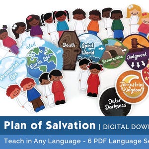Plan of Salvation Kit: English, Spanish, Portuguese, French, German, any Language, Ethnic People, Missionary, Church of Jesus Christ LDS