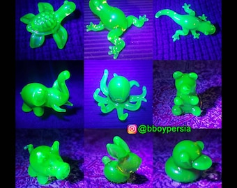 Uranium Glass UV Animal Figurine