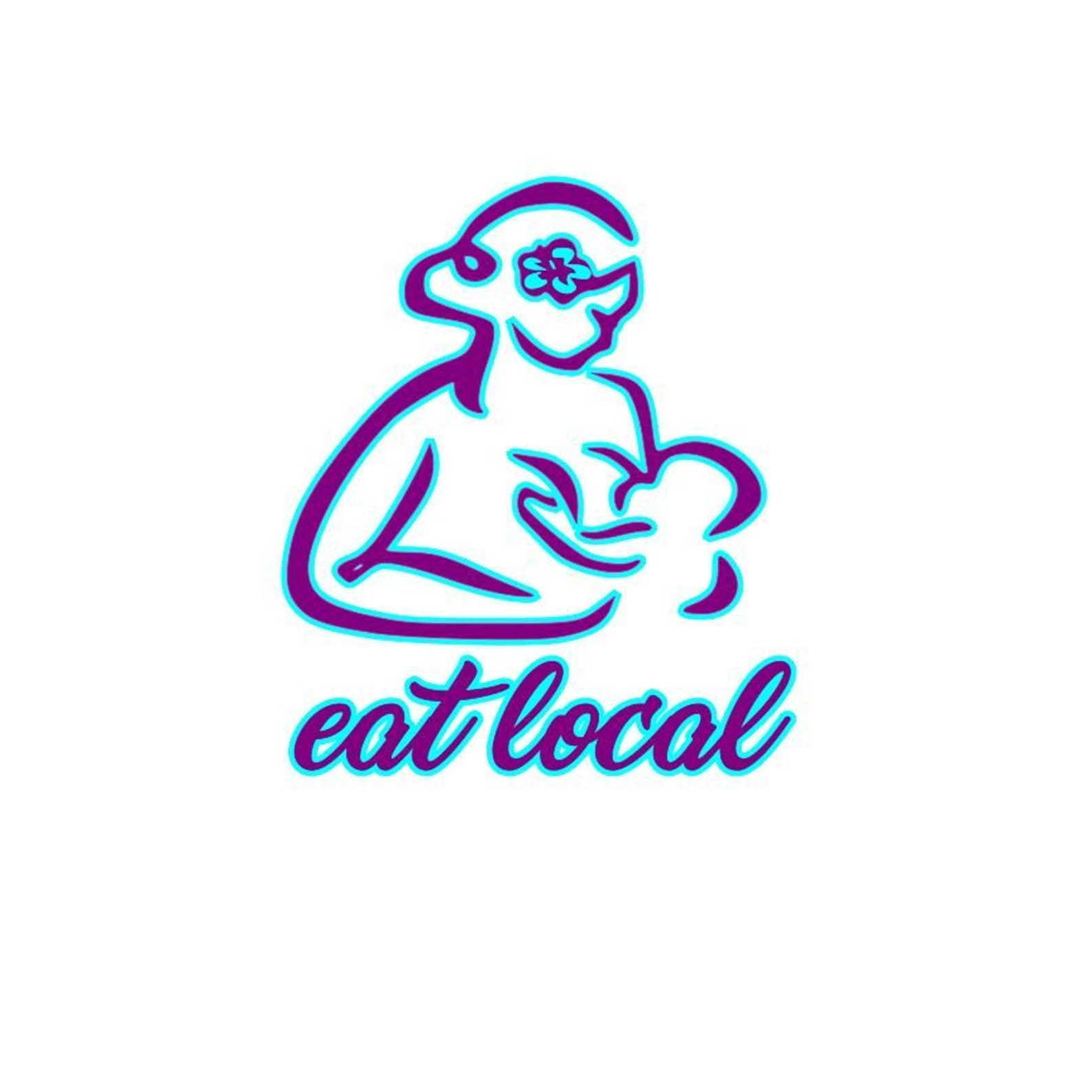 Breastfeeding Sticker Eat Local Vinyl Decal Support Etsy