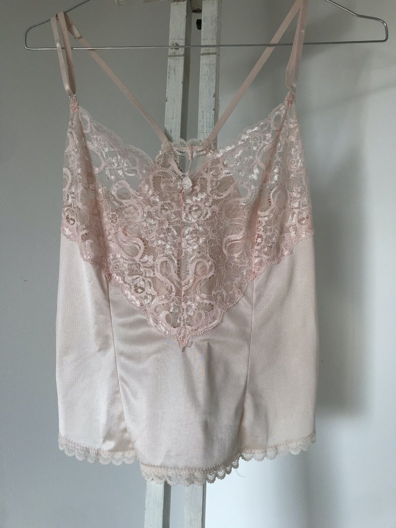 Pretty Sheer Pastel Pink Vintage Lingerie Satin Lace Romantic - Etsy