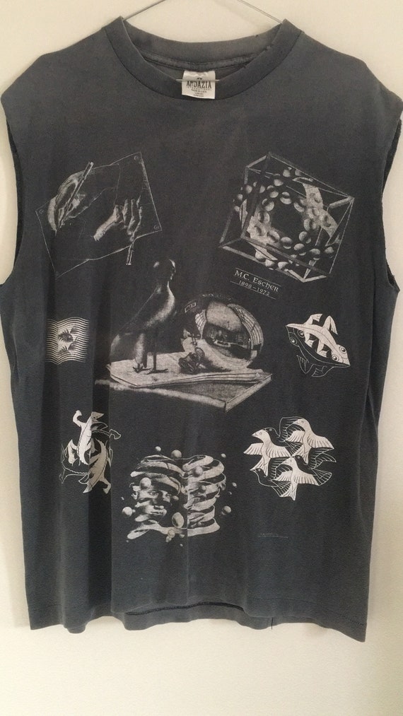 Rare Vintage MC Escher Artist Graphic Shirt / Surr