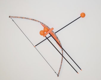 bullseye bow ~ Orange Camo Toy Bow and Arrow Trainer