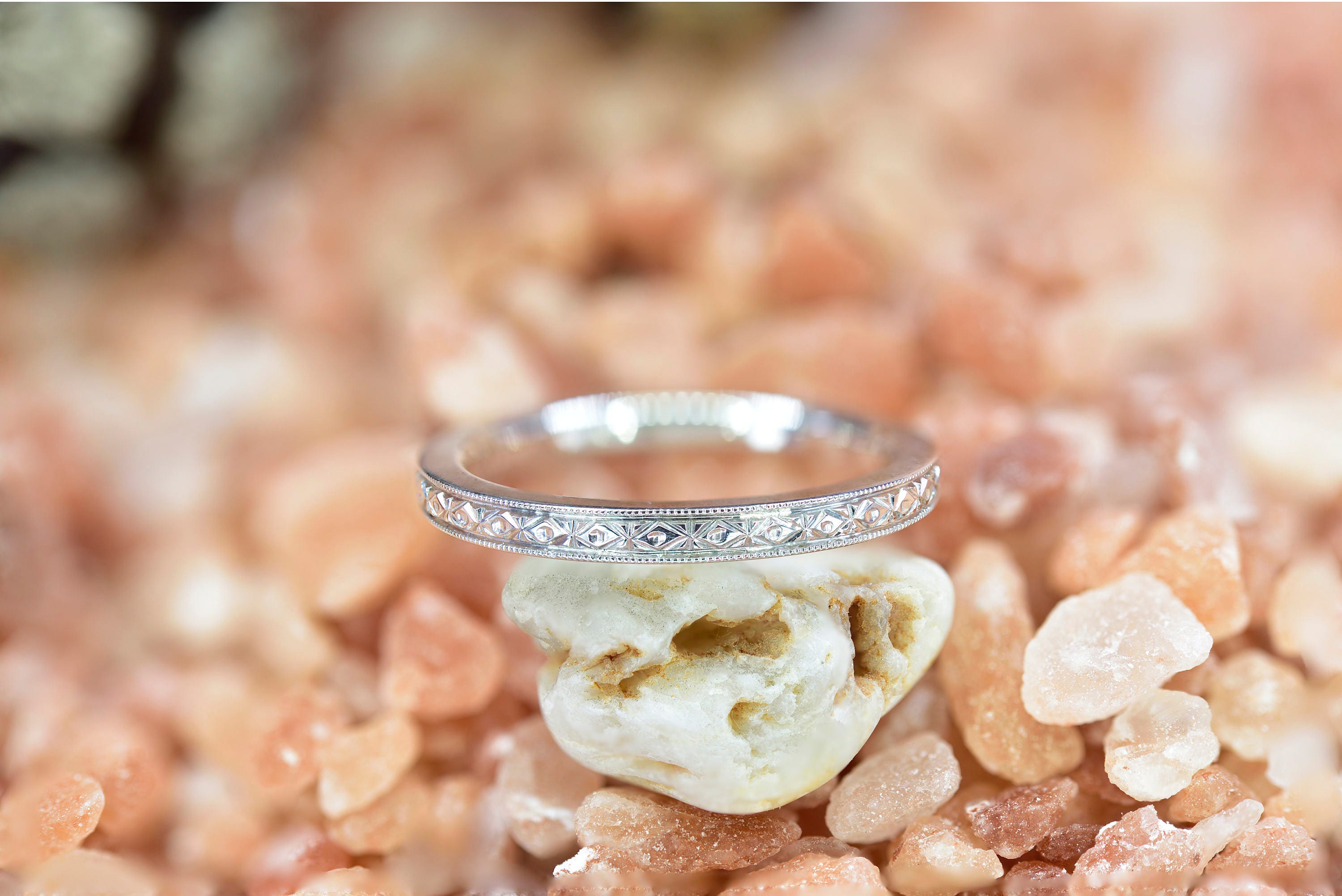 Hand engraved Silver Ring Italian Pattern Engraved Ring Etsy