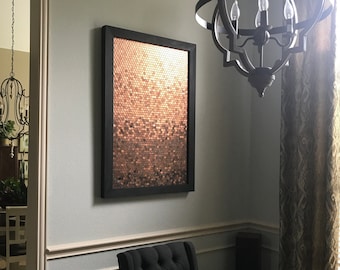 Arte de centavos: Decoración de pared de cobre degradado, búsqueda del tesoro del arte de las monedas