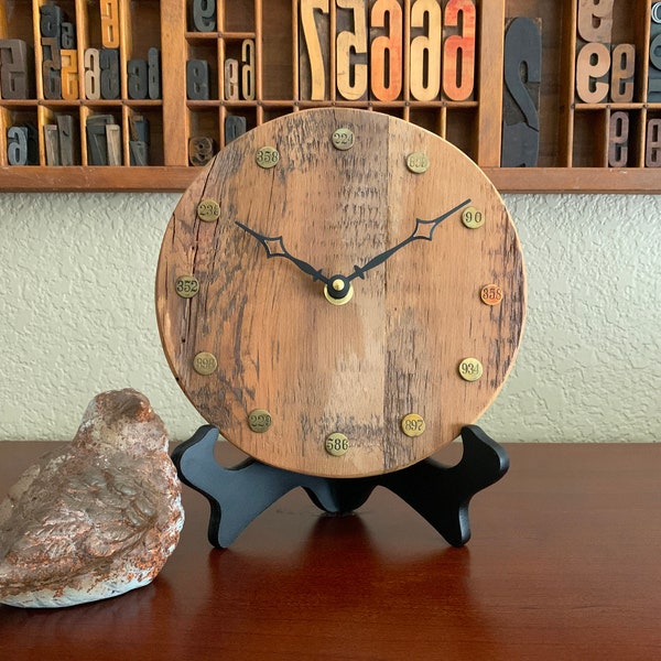 Rustic Desk Clock Etsy