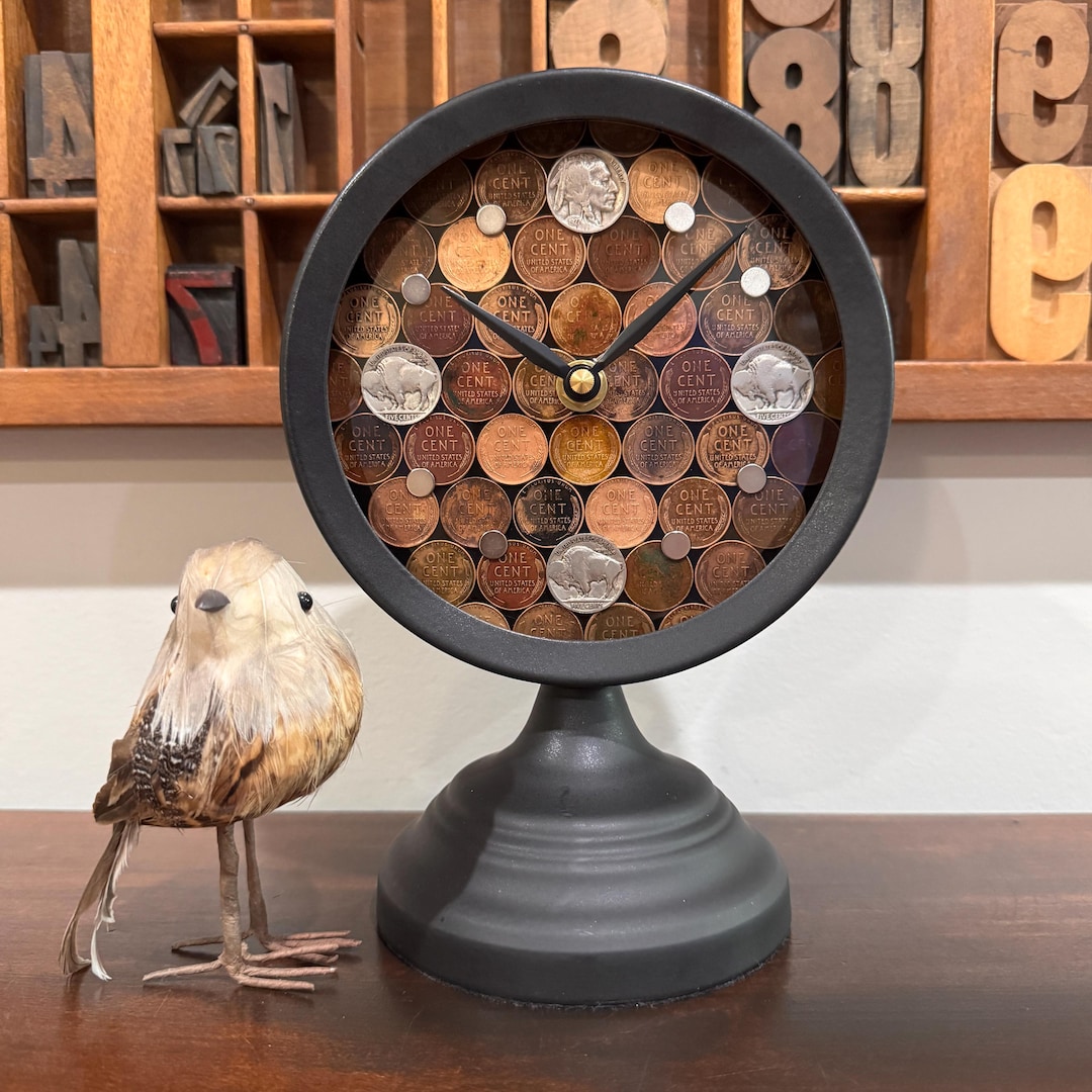 7th Anniversary Gift, Copper Anniversary Gift, Wall Clock, Vintage