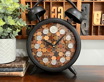 Copper Anniversary gift, Clock, 7th anniversary gift for men, Unique gifts for husband, Vintage Decor, gift for wife, Copper Decor
