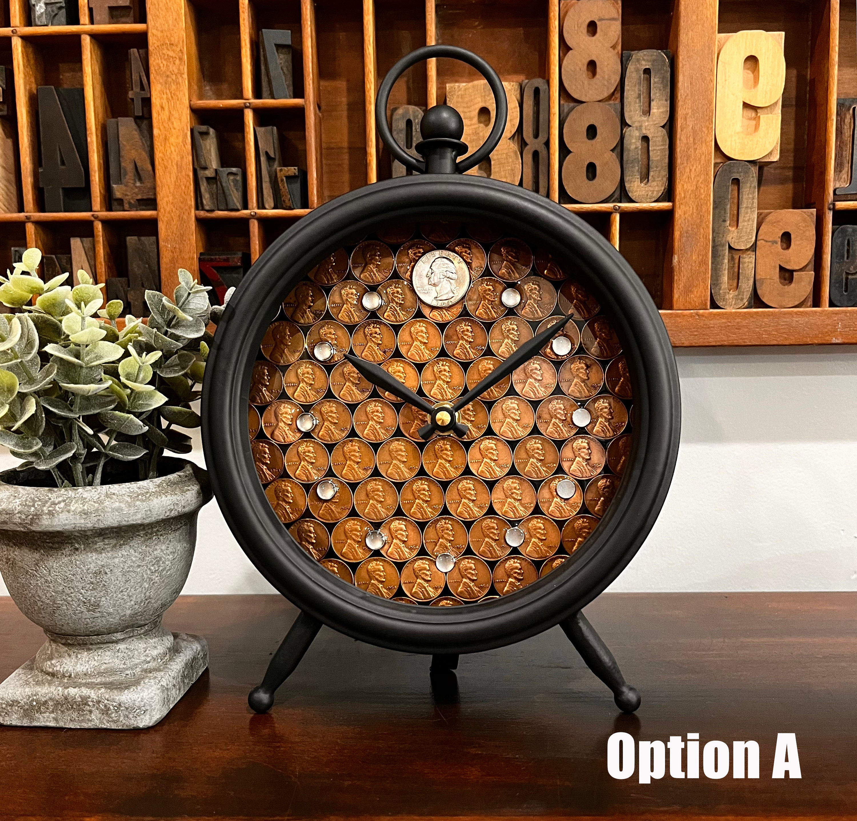 Custom Year Coin Clock: Anniversary or Birthday Gift - Etsy
