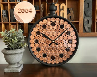 22nd Anniversary Copper Wall Clock: 2004 Anniversary gift