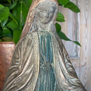 Virgin Mary Cement Statue - Etsy