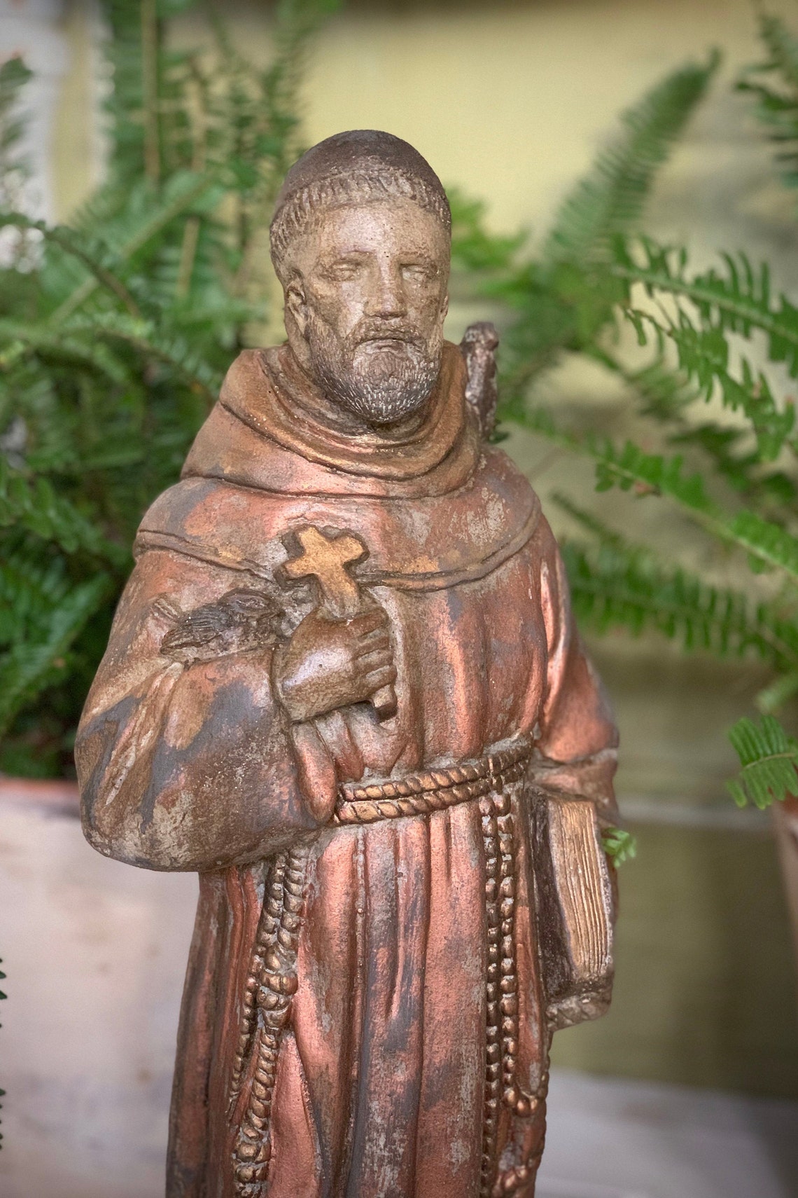 Saint Francis cement statue Etsy