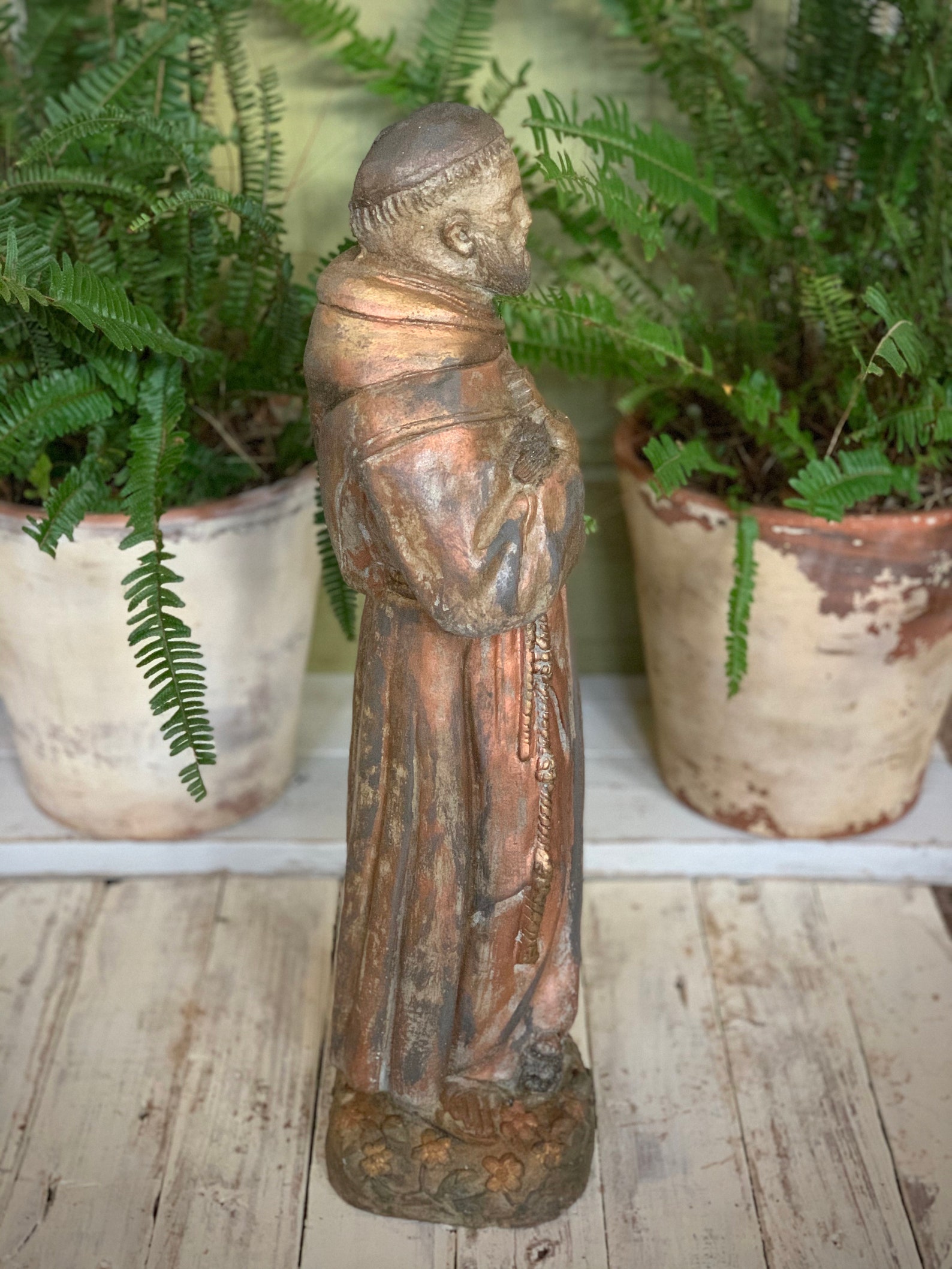 Saint Francis cement statue Etsy