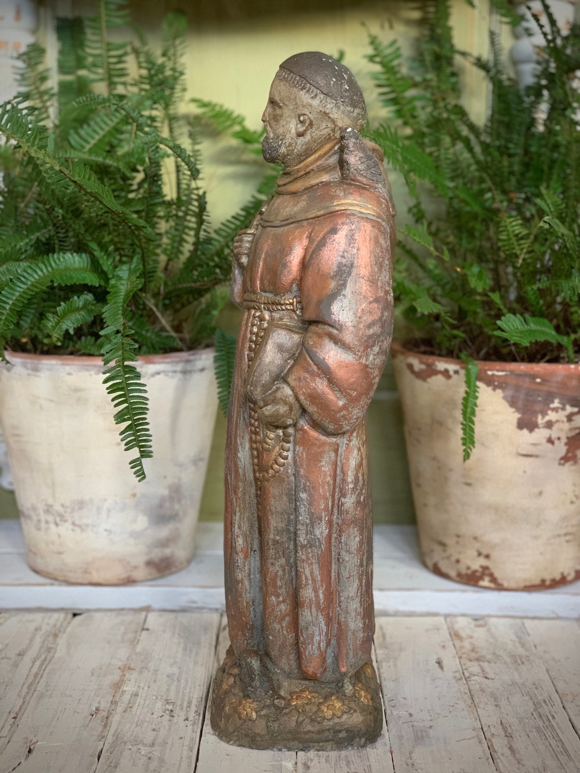 Saint Francis cement statue Etsy
