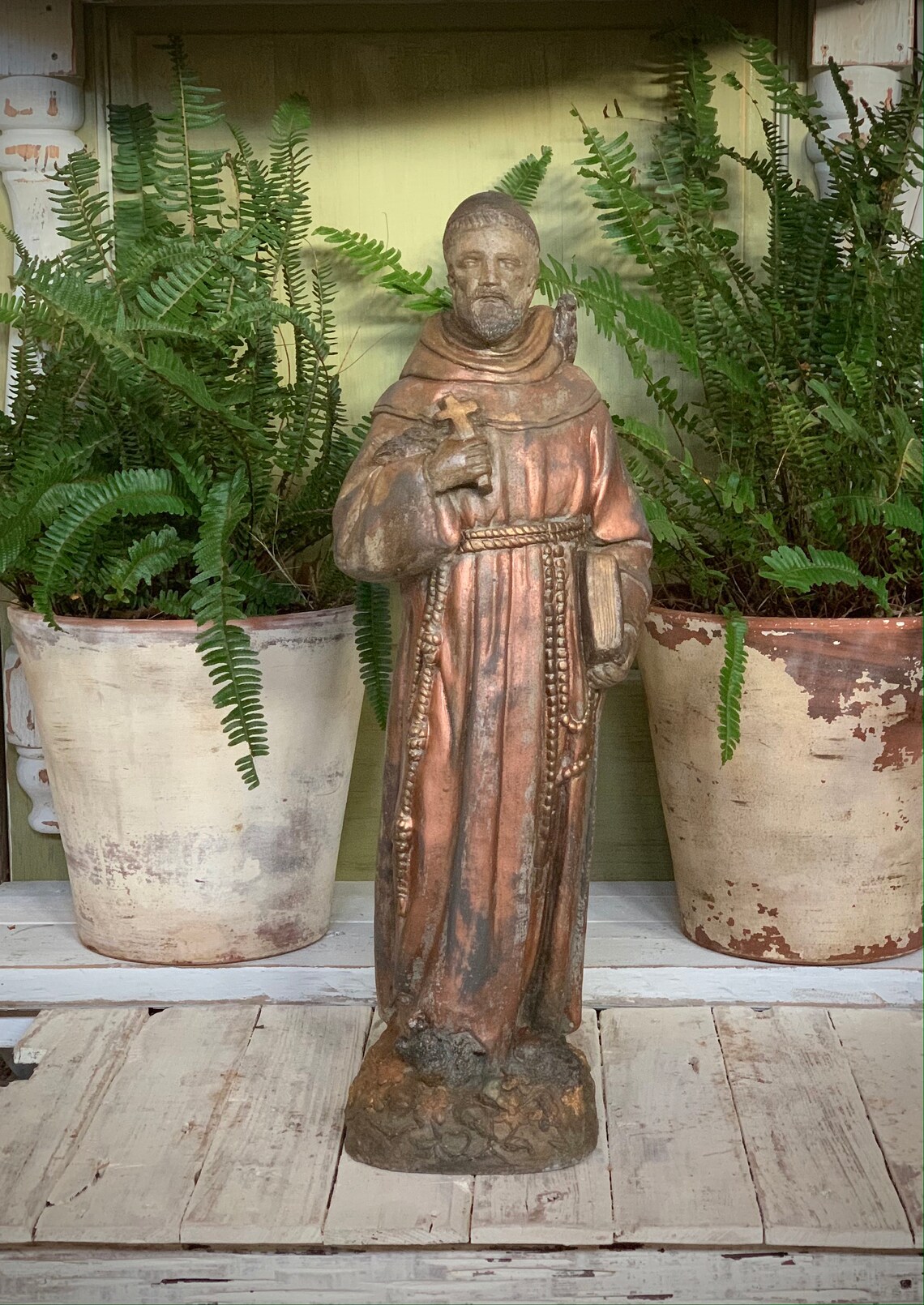 Saint Francis cement statue Etsy