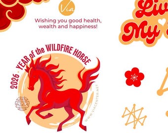 Vinyl Sticker Sheet • 2026 Year of the Wildfire Horse