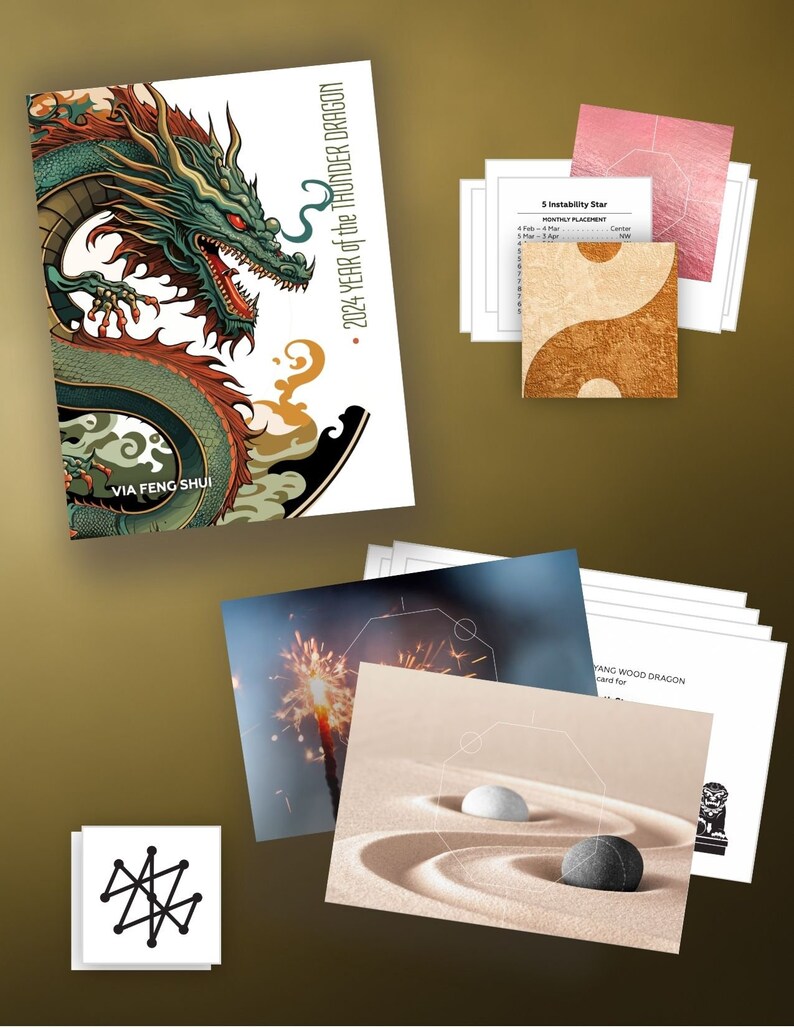 2024 THUNDER yang Wood DRAGON Flying Stars Cures Kit Feng Shui Cures Etsy