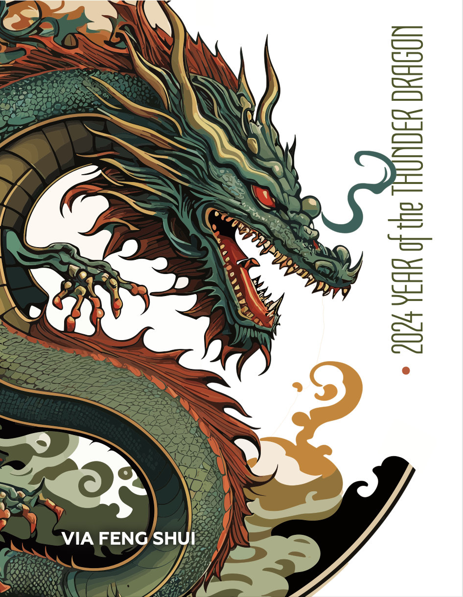 Portrait Poster - Dragon Art Poster 40 - Feng Shui Ancient Dragon