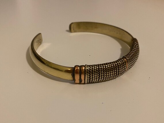 Beautiful Handcrafted adjustable cuff bracelet wi… - image 2