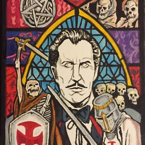 Vincent Price horror legend original oil painting print