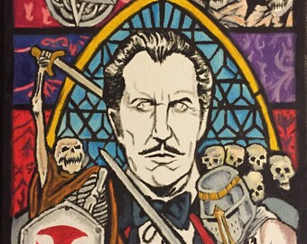 Vincent Price horror legend original oil painting print