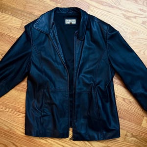 vintage Charles Klein retro leather jacket coat size XL