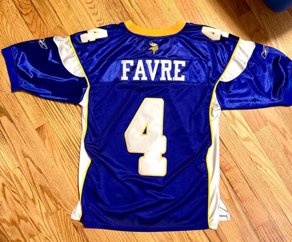 Vintage NFL Brett Favre Captain Patch Minnesota Vikings Jersey