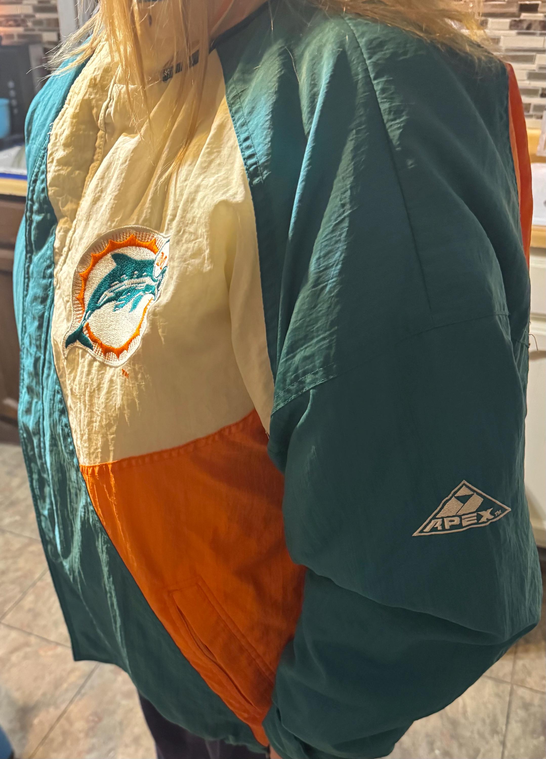 Vintage Adult NFL Miami Dolphins Winter Pro Line APEX ONE Jacket