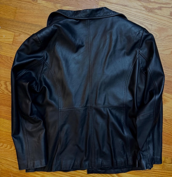 Vintage Charles Klein Retro Leather Jacket Coat Size XL - Etsy