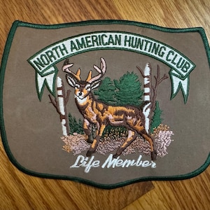 North American Hunting Club life member vintage embroidered patch