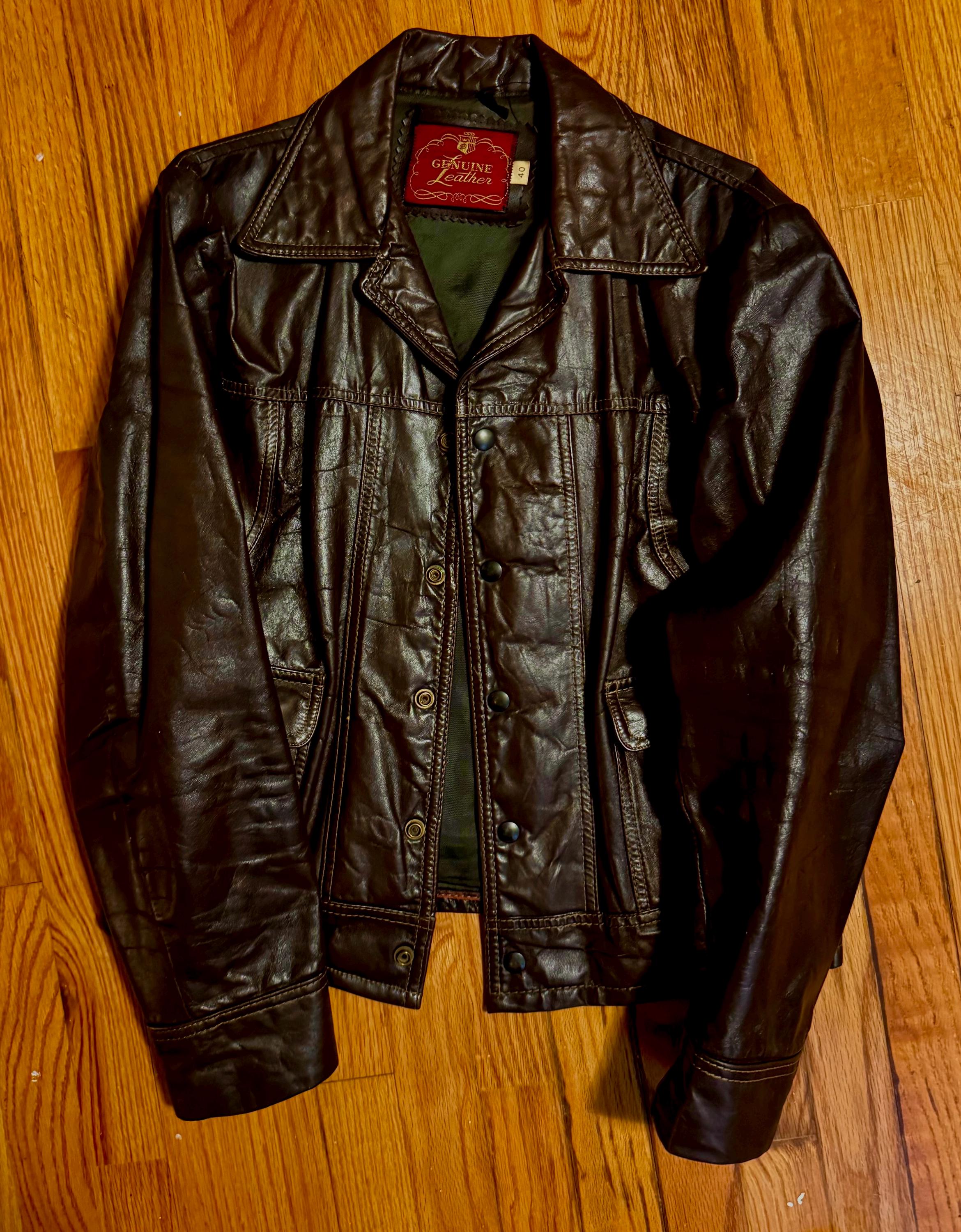 Vintage 1970s Leather Fight Club Jacket - Etsy