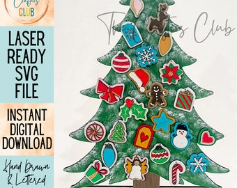 Christmas Countdown Advent Calendar - LASER SVG FILE