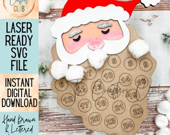 Santa Advent Calendar - LASER SVG FILE