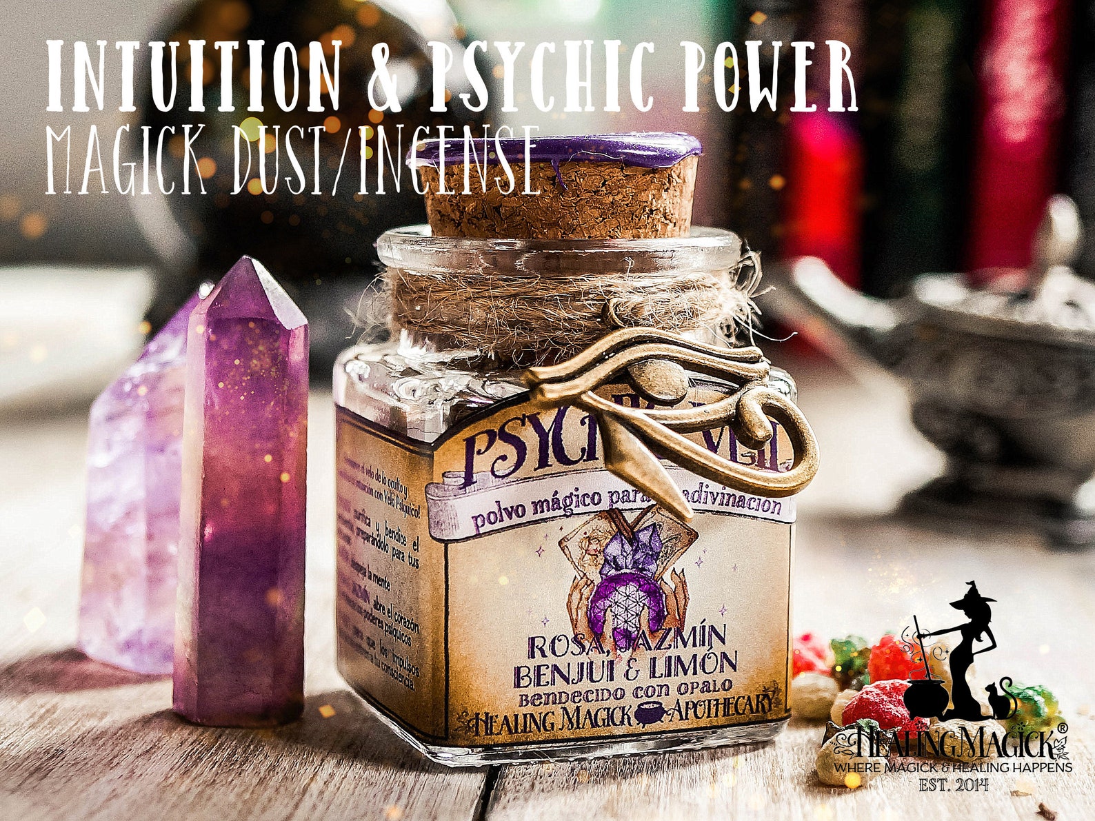 Divination Magick Dust Psychic Veil Rose Jasmine Etsy