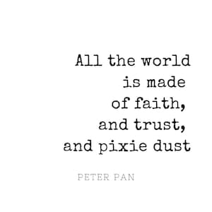 Peter Pan Quote Printable
