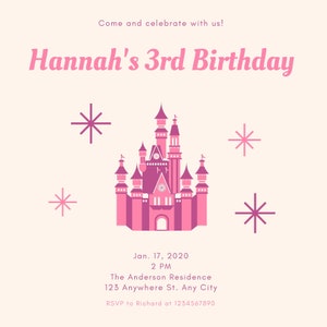 Princess Birthday Invitation