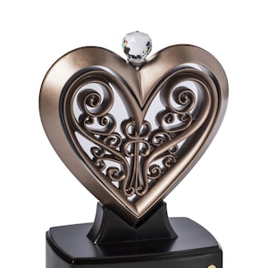 Rose Gold Unity Heart Sculpture: Elegant Wedding Ceremony Alternative